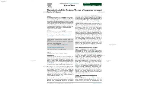 Microplastics in Polar Regions: The role of long range transport